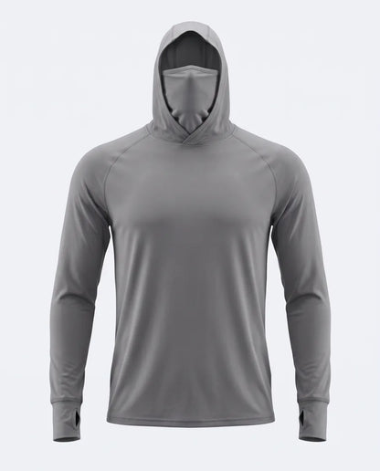 Camiseta Térmica Seda Helada con Balaclava — Gris